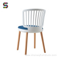 PP back with cushion solid beech leg dining-chair